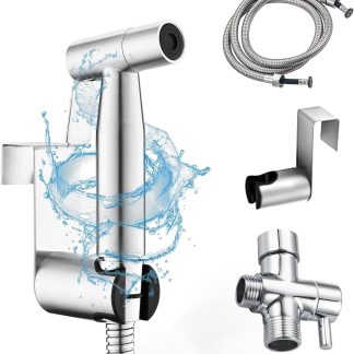Handheld Bidet Sprayer For Toilet, Jet Sprayer For Toilet Muslim Shower, Adjustable Cloth Diaper Sprayer Bidets Attachment For Toilet, Toilet Bidet Sprayer With Bidet Hose For Feminine Wash